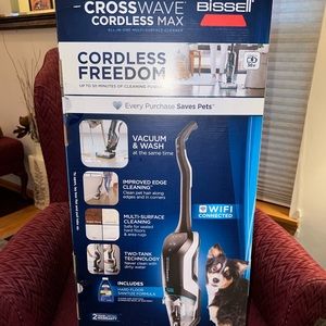 BRAND NEW BISSELL CrossWave Cordless Max All in One Wet-Dry Vacuum Cleaner 2554
